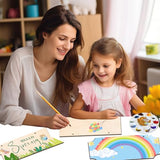 30 PCS Unfinished Wood Crafts Blanks Rectangle Hanging Wood Sign Plaque Wooden Slices Banners with Ropes for Pyrography Painting Writing DIY Home BAPHILE