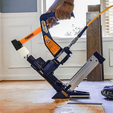 Freeman PFL618BR Pneumatic 3-in-1 15.5-Gauge and 16-Gauge 2" Flooring Nailer / Stapler with Flooring Mallet, Interchangeable Base Plates, and Case Freeman