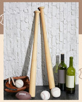 Wettarn 27 Inch 2 Pcs Mini Baseball Bats Wooden Baseball Bat Craft Unfinished Small Baseball Bats Unpainted Wood Baseball Bats for Painting DIY Craft Wettarn