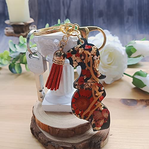 Pregnant Mom Keychain Epoxy Resin Silicone Molds with Hanging Hole Mama to Be Tags Pendant Charms 3-Bundle 2.9inch Length FUNSHOWCASE