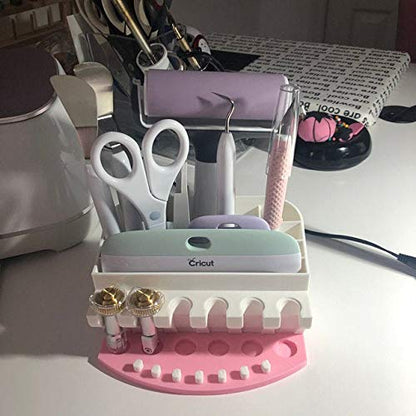 Organizer for Cricut Tools and Accessories Blade Holder Caddy,Tool Holder and Blade Caddy for Cricut Tools Organizer (Pink)