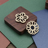 Micro Traders 100PCS Flower & Leaf Shapes Wooden Slices Wooden Embellishments Decorative Wood Chips Ornaments for DIY Scrapbooking Card Making Crafts Micro Traders