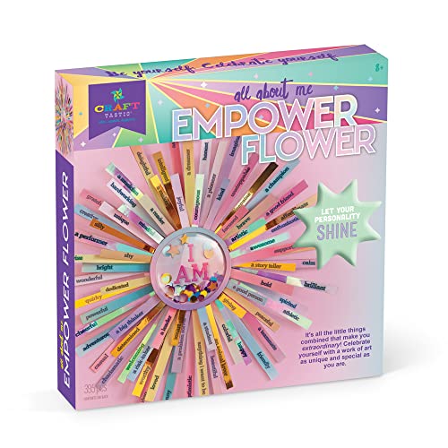 Craft-tastic – Empower Flower – DIY Arts & Crafts Kit – Creative & Fun Project to Encourage Self-Expression, Build Self-Esteem & Create Confidence in Craft-tastic