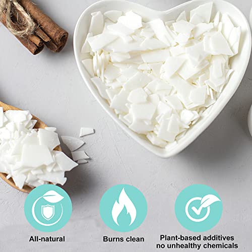 Soy Wax Candle Making Kit Supplies, Natural Candle Wax For Candle Making, DIY Art&Crafts Kit for Adults,Beginner,Kids, Including 5lbs Soy Wax Flakes, Haccah