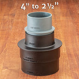 Dust Right Stacking Dust Port Adapter Set (3-Piece) – Interchangeable Vacuum Adapter for Dust Collection Hose & Tools – Glass Reinforced ROCKLER