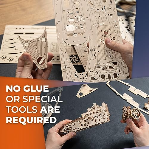 UGEARS Serenity’s Dream Model Yacht - Model Ships Kits for Adults - Wooden Models to Build for Adults - 3D Puzzles Adult Ship Model Kit - DIY Wooden UGEARS