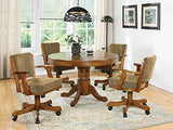 Coaster Home Furnishings Turk 3-in-1 Round Pedestal Game Table Tobacco Coaster Home Furnishings