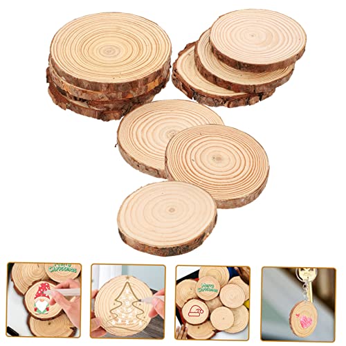 Abaodam 50 Pcs Round Wood Chips Unfinished Wood Slices Unfinished Wood Circles Nativity Crafts for Kids Wood Rounds Flower Pot Decorations Key Decors Abaodam