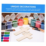 VILLCASE 60 pcs Easter Cross Wood Crafts Wooden Crafts Wood Tools Jesus Decor Unfinished Wood Cutout Cross Wood Cutouts Wood Cross Cutouts Cross VILLCASE