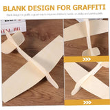 Vaguelly 15pcs Blank Wood Aircraft Toys DIY Wooden Plane Wooden Airplane Puzzle DIY Blank Wooden Airplane Unfinished Wood Airplanes Unpainted Wood Vaguelly