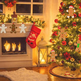 ABOOFAN 20 Sets DIY Wood Cutouts Unfinished Christmas Theme Gingerbread Man Wooden Cutouts ABOOFAN