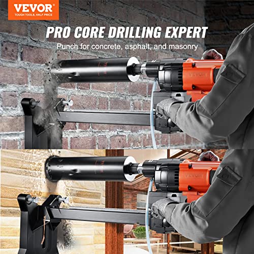 VEVOR Diamond Core Drilling Machine, 10in Wet Concrete Core Drill Rig with Stand Wheels, 750RPM Speed & 1-1/4" Thread & Lifting Handle, 10in Drilling - WoodArtSupply