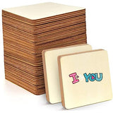 Gogogmee 50pcs Pieces Graffiti Wood Chips DIY Crafts Wood Top-Class Wood Material Wood Slices for Crafts Wood Discs Unfinished Wood Squares Blank Gogogmee