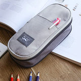 Mr. Pen- Pencil Case, Pencil Pouch, Grey, Pen Bag, Large Pencil Bag, School Supplies, Cute Pencil Bag for Kids, Fabric Mr. Pen