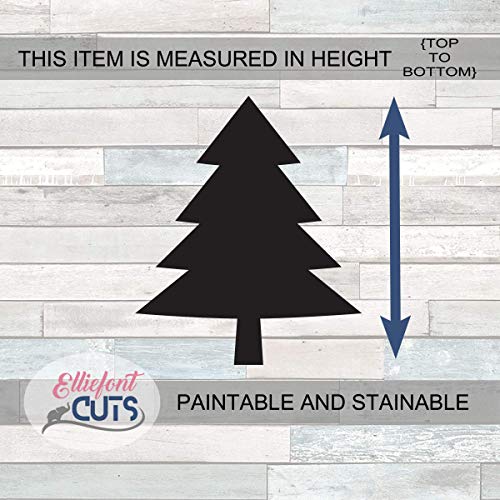 Pine Tree Wooden Cutouts for crafts, Laser Cut Wood Shapes 5mm thick Baltic Birch Wood, Multiple Sizes Available Elliefont Styles