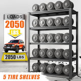 Raybee Garage Shelving Heavy Duty Storage Shelves Load 2050LBS Adjustable Heavy Duty Shelving Unit Industrial Metal Shelves for Storage Rack，Basement Raybee