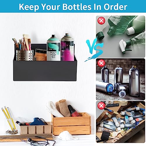 Rechabite Magnetic Aerosol Spray Can Holder, Magnet Toolbox Bottle Holder, Tool Box Storage Rack for Garage and Home, Craft Workspace, Mechanic Paint Rechabite