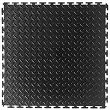 VersaTex Garage Floor 18 x 18 inch Square Rubber Diamond Plate Interlocking Floor Tiles for Home Gym, Garage Flooring, Trade Show Flooring, Basement VERSATEX