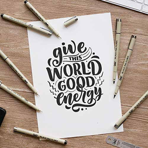 Mr. Pen- Drawing Pens for Artists, 8 Pack Black Multiliner/Fineliner Micro Anime / Sketch Pens, Line Art /Inking Pens, Fine Point Bible Journaling Mr. Pen