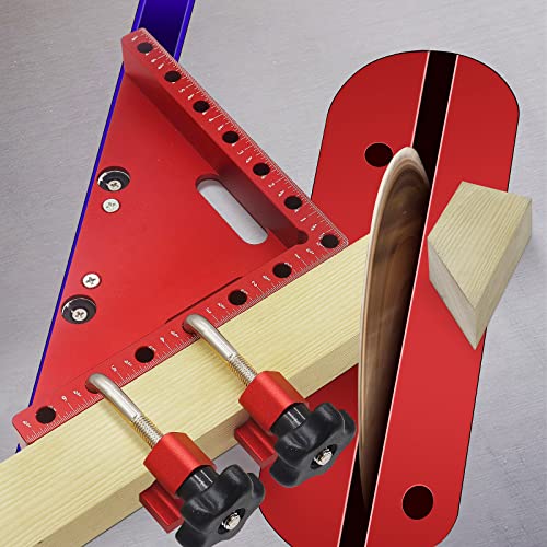 HFM 45 Degree Featherboard Bevel Cut Fence Table Saw Accessories Fits Standard 3/8" x 3/4" Miter Slot For auxiliary woodworking tools Making picture Heavy fog mountain