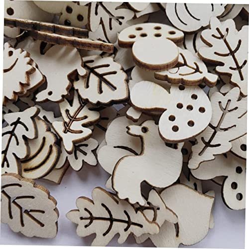 DECHOUS 50pcs Pieces Unfinished Wooden Slices Accessories Unfinished Wooden Animal Figures Hanging Decor Blank Wooden Slices Hanging Ornaments Wooden DECHOUS