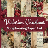 Victorian Christmas Scrapbooking Paper Pad: 24 Pages ( 8 Designs x 3) of Single Sided, Non Perforated Craft Decorative Sheets for Ephemera, Card ... WoodArtSupply