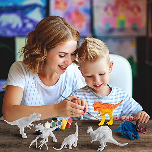 COASTLINE CRAFT Dinosaur Painting Kit for Kids w/Dino Trivia- Dinosaur Crafts for Kids Ages 3-5 + w/ 2T-Rex, Velociraptor, Stegosaurus & More COASTLINE CRAFT