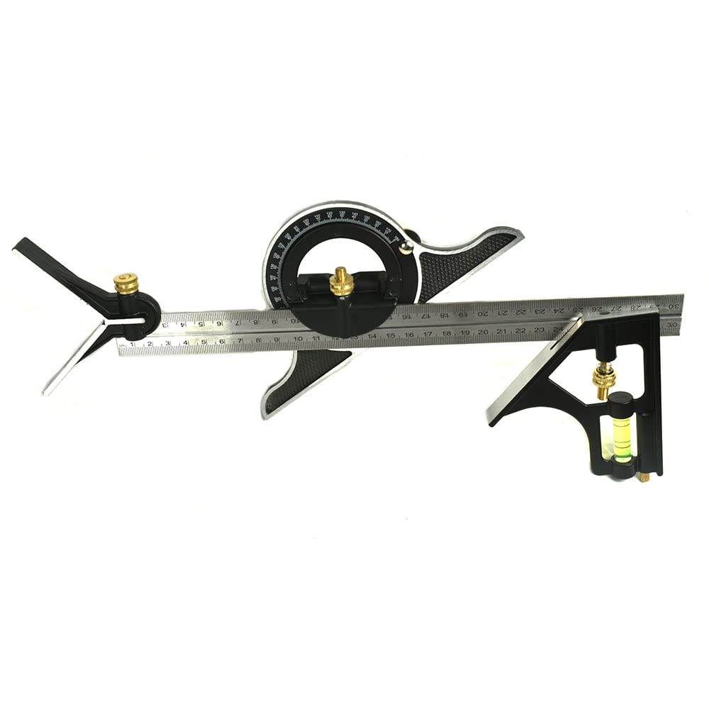 Big Horn 19571 12 Inch Combination Square Set Includes Protractor BIG HORN