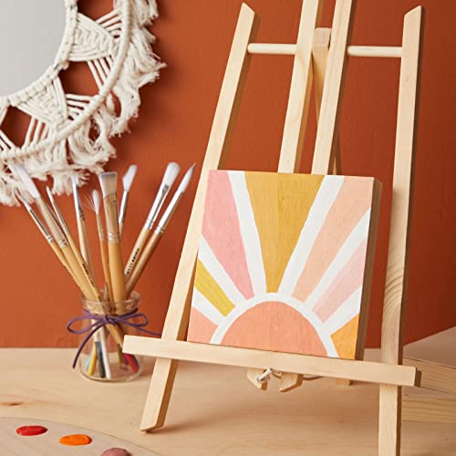 6 Pack Unfinished Wood Canvas Boards for Painting, Blank Deep Cradle 5x5 Panels for Art Projects (0.85 in Thick) Bright Creations