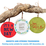 WLIANG 25 Pcs 4 Inch Unfinished Round Disc Cutouts, 1/9 Inch Blank Round Wood Circles for DIY Crafts, Painting, Staining, Coasters Making, Home WLIANG