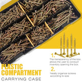 Bonost 450Pcs Wood Screws Assortment Kit - Assorted Wood Screws with Matching Bits - Torx Drive Wood Screw Set for Decking, Furniture, Woodworking Bonost