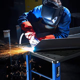 YITAHOME Portable Welding Table, 36" x 18" Welding Table Top with 5/8" Holes, Casters with Brakes, 1200lb Load Capacity Metal Welding Bench, Extra YITAHOME
