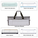 HOMEST Double Layer Carrying Case with Mat Pocket for Cricut Explore Air 2, Cricut Maker, Ripple HOMEST