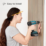 SLATPANEL Two Acoustic Wood Wall Veneer Slat Panels - Natural Oak | 94.49” x 12.6” Each | Soundproof Paneling | Wall Panels for Interior Wall Decor Slatpanel