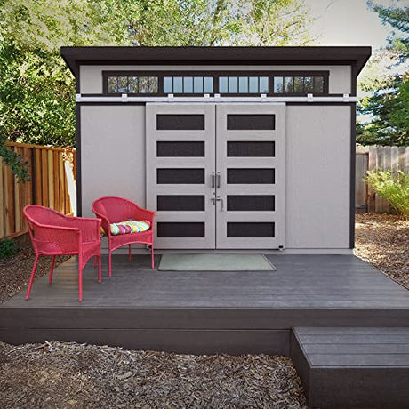 Handy Home Products Palisade 12x8 Do-it-Yourself Wooden Storage Shed with Floor Handy Home Products