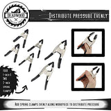 DCT Sliding Arm Bar Clamp Set – 12pc Spring Clamps and F Clamps Woodworking Clamps Set Bar Wood Clamp Set Deadwood Crafted Tools