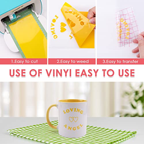 HTVRONT Accessories Bundle for Cricut Joy and Supplies Include Weeding Tools, Heat Transfer, Adhensive Vinyl Sheets for Starter Kit-38PCS HTVRONT