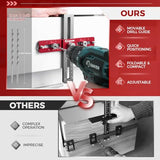 Saker Cabinet Hardware Doweling Jig,Adjustable Cabinet Template Tool for Knobs,Handles and Pulls,Self Centering Punch Locator Precise Woodworking Saker