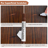 DEWEL Wood Furniture Repair Kit, New Upgrade Wood Fillers, Furniture Touch Up Markers, Wax Sticks, Wood Putty with Beeswax for Cracks, Wood Hole, DEWEL