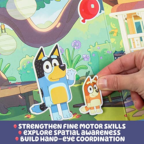 Horizon Group USA Bluey Sticker Playset, 2 Sticker Play Scenes, 35+ Reusable Puffy Bluey Repositionable Stickers for Kids, Perfect for Travel, - WoodArtSupply