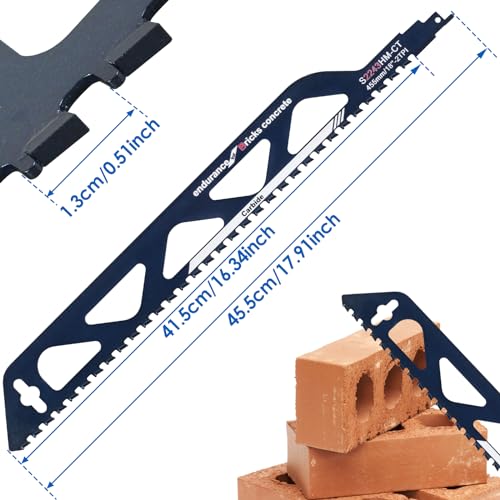 Reciprocating Saw Blade, Universal Cutting Recip Sabre Saw Blade, Alloy Steel Brick Concrete Cutting Saw Blade, High Strength Masonry Cutting Blade Janoiuc