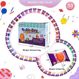 Air Dry Clay 50 Colors, Modeling Clay for Kids, Non-Sticky Ultra Light DIY Soft Magic Clay, Molding Clay with Sculpting Tools and Play Cards,Arts and Aestd-ST