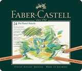 Faber-Castel FC112124 Pitt Pastel Pencils in A Metal Tin (24 Pack), Assorted Faber-Castell