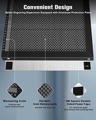 Honeycomb Working Table 300x300x22mm Honeycomb Laser Bed with Aluminum Plate Fast Heat Dissipation and Table-Protecting Honeycomb Working Panel for - WoodArtSupply