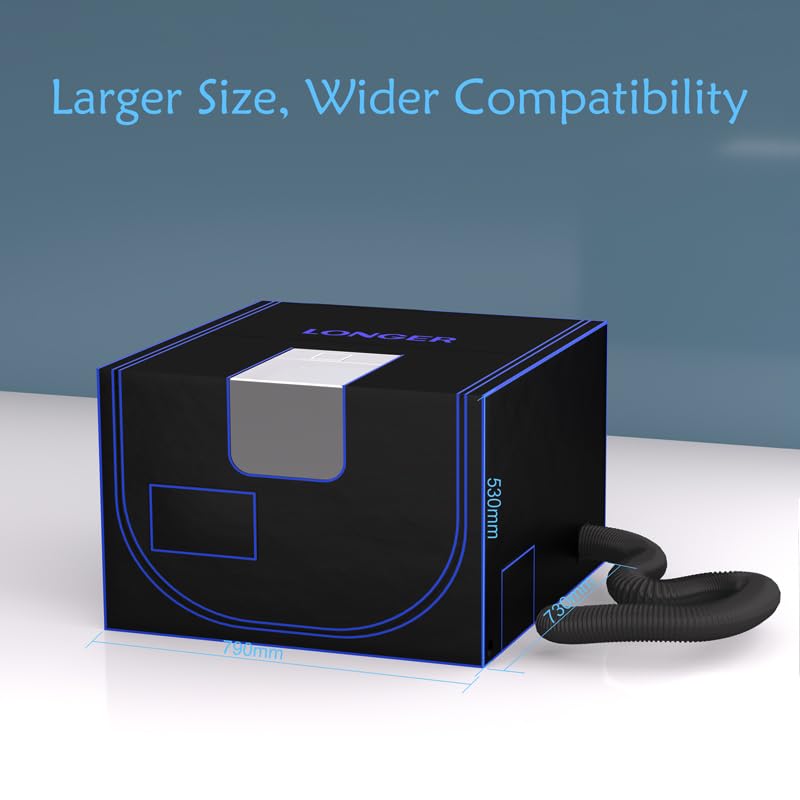 LONGER Laser Engraver Large Size Enclosure with Vent, 31 * 28.7 * 20.8 Inches (790 * 730 * 530 MM) For Most Laser Engraving Machine Insulates Against Longer