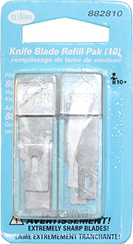 BLADE PRO 10 Piece Assorted Sizes & Shapes Crafting Blades For Knife | Steel Build For Sharp Precise Cutting | Great For Arts & Crafts HAWK IMPORTERS, INC