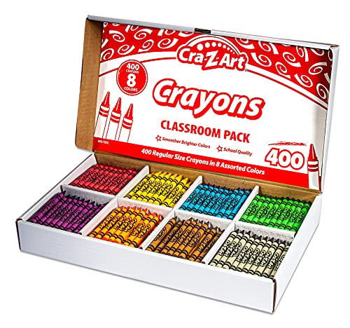 Cra-Z-art Crayon Bulk Class Pack 400ct 8 Assorted Colors Cra-Z-Art