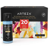 ARTEZA Craft Acrylic Paint, 2oz/60 ml Bottles, Water-Based, Matte Finish Paints,Art Supplies for Art & DIY Projects on Glass, Wood, Ceramics, ARTEZA