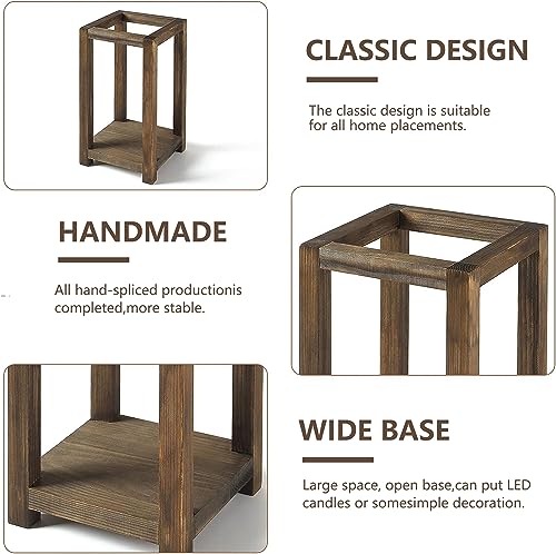 Wedding Lantern Centerpiece, 4 Set Rustic Wedding Table Decoration, Wooden Lantern Wedding, Wooden Candle Holder, Country Barn Wedding Gift, Gloserin