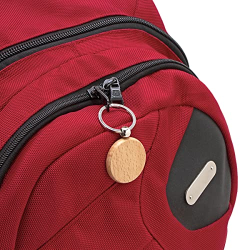 Wood Custom Engraved Circle Keychain With FREE engraving Make a Customizable, Engravable, Brown Wood Personal Key Chain Ring. Gift for Women, Men, Make It Personal Jewelry